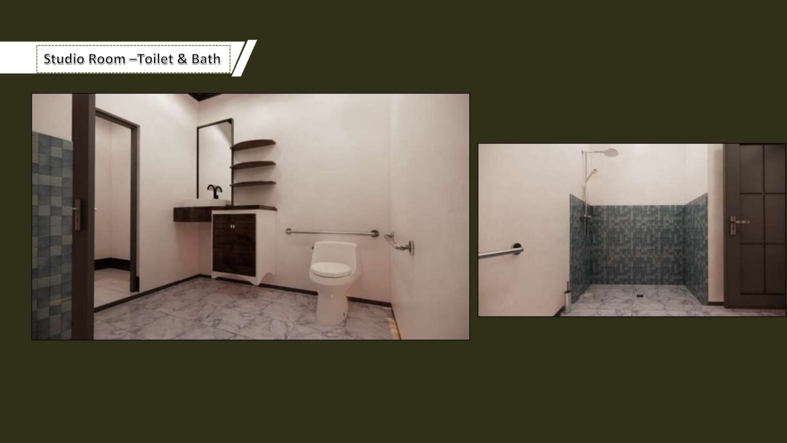 Retreat at Carrollton - studio room - toilet and bath